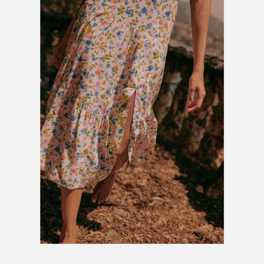 Sezane Tammie Floral Midi Skirt